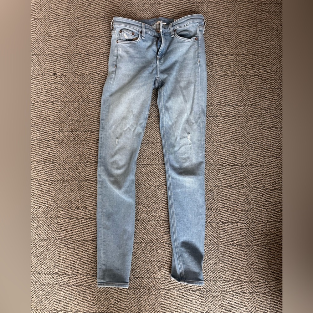 rag & bone Women's Sky Blue Skinny Jeans - Picture 6 of 9